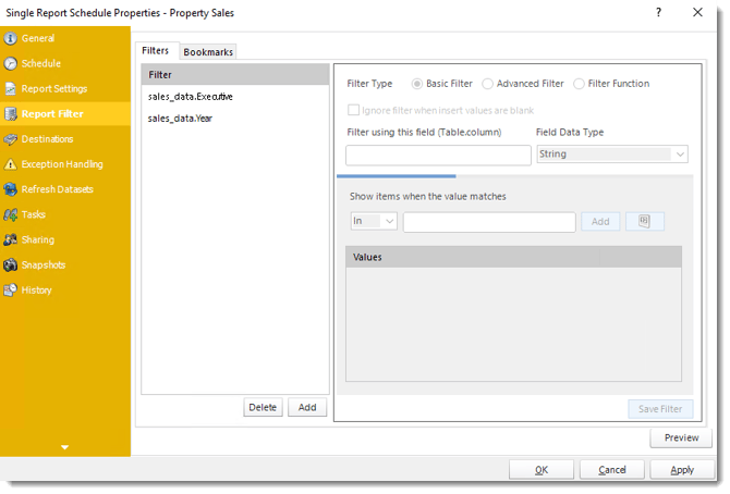 Power BI and SSRS. General Wizard of Single Report Schedule Properties in PBRS