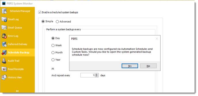 Power BI and SSRS. Schedule Backup in System Monitor in PBRS