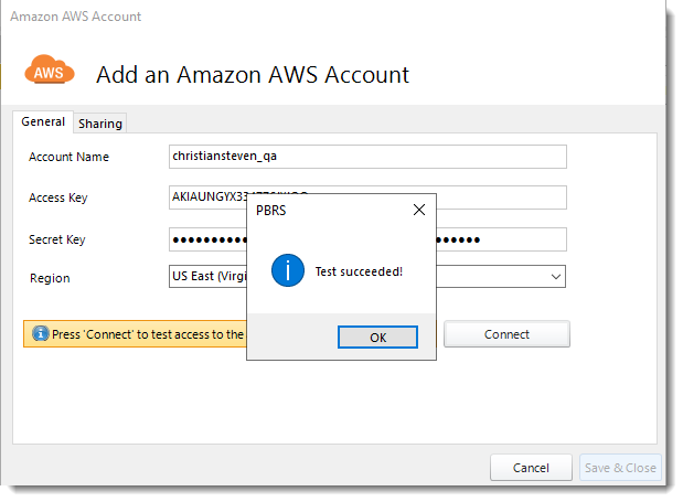 Power BI and SSRS: Adding Amazon AWS account in PBRS.