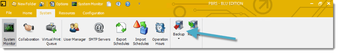 Backup in System tab PBRS