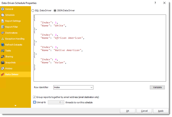 Power BI and SSRS. Data Driven Schedule Properties in PBRS