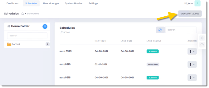 Power BI and SSRS: Schedules section in PBRS Web Application.