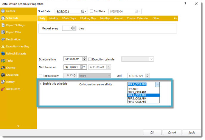 Power BI and SSRS Reports: Selecting the Collaboration Method in PBRS. 
