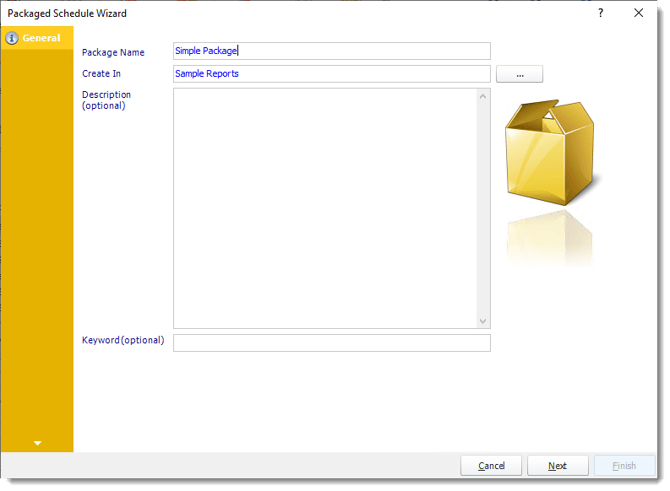 Power BI and SSRS. General Wizard of Package Schedule Report for Power BI in PBRS.