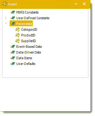 Power BI and SSRS. Parameters Insert Menu in PBRS.