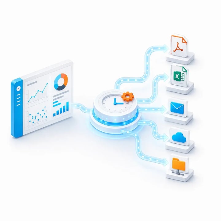 ATRS automates Tableau report scheduling, export and delivery to PDF, Excel, email, cloud storage and network folders.