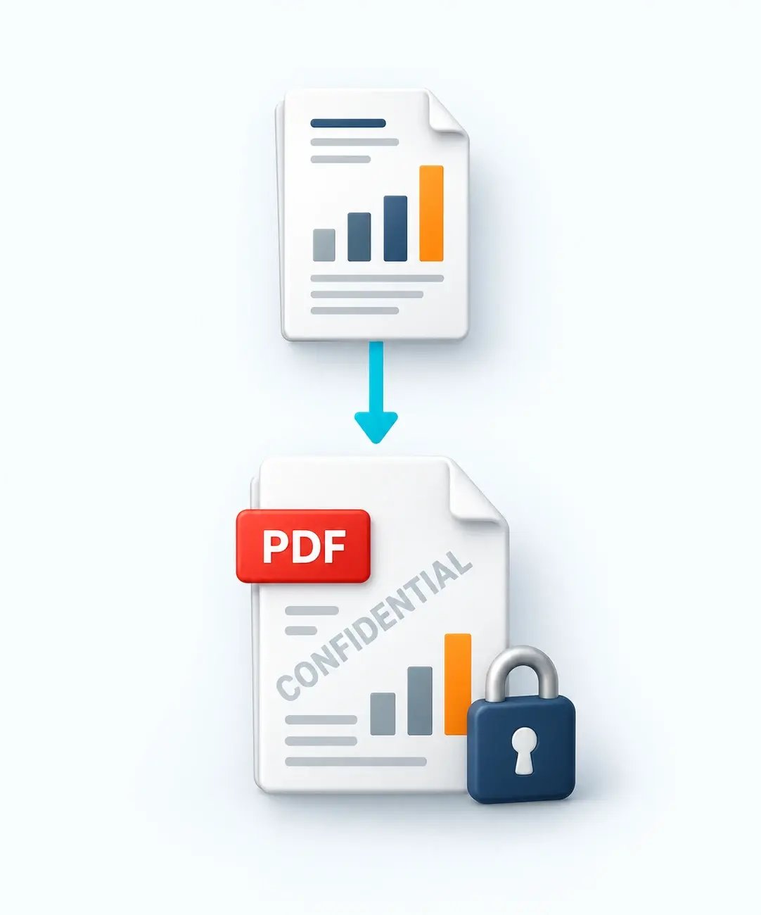 A Tableau report exports to a PDF with password and watermark controls.