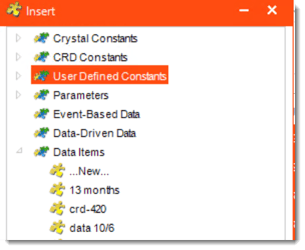 crd inserts data items