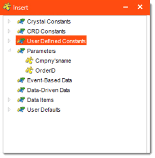 crd inserts parameters