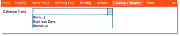 crd single schedule custom calendar