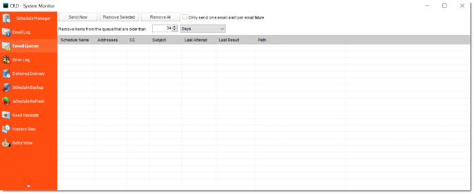 crd system monitor email queue