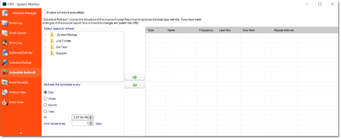 crd system monitor schedule refresh