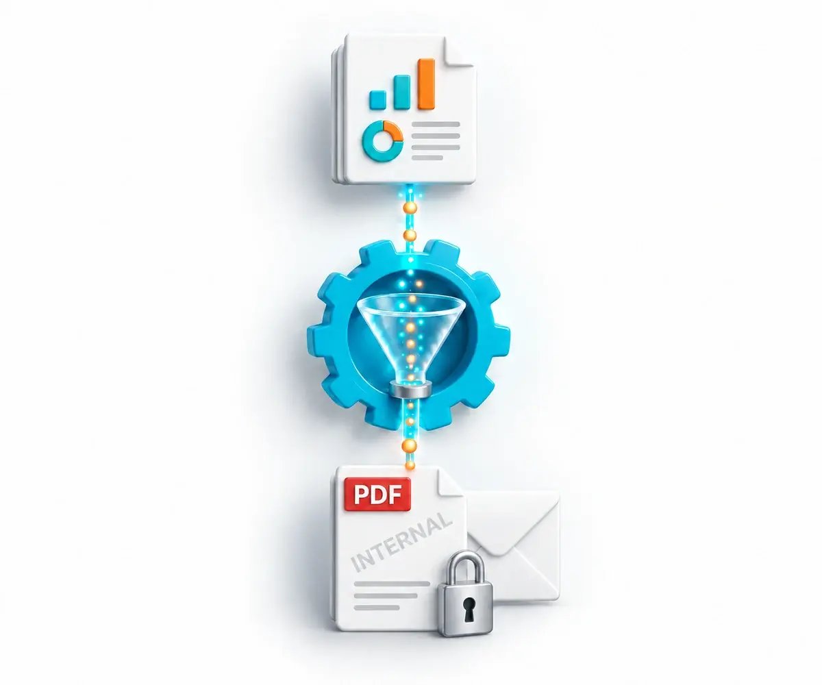 CRD automation prepares a named, watermarked PDF with document protection for delivery.