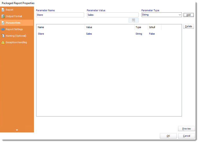 data driven package parameters