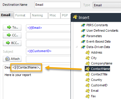 Data Driven Subscriptions in PBRS