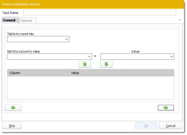 pbrs custom tasks database insert a record 2