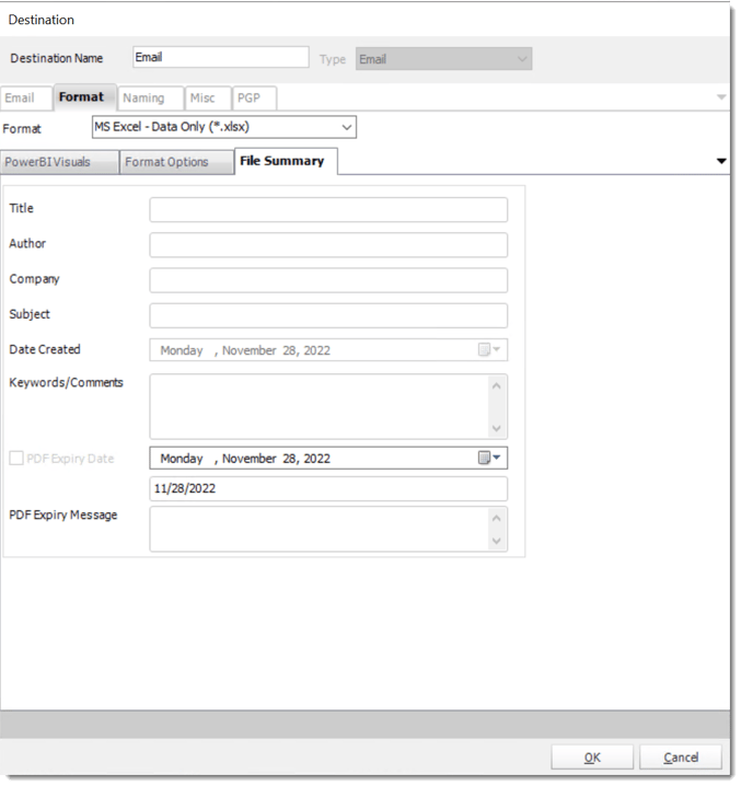 pbrs excel data only file summary