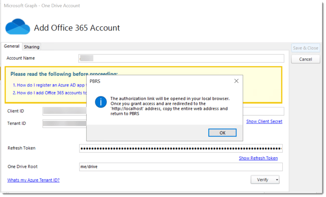 pbrs office365 browser