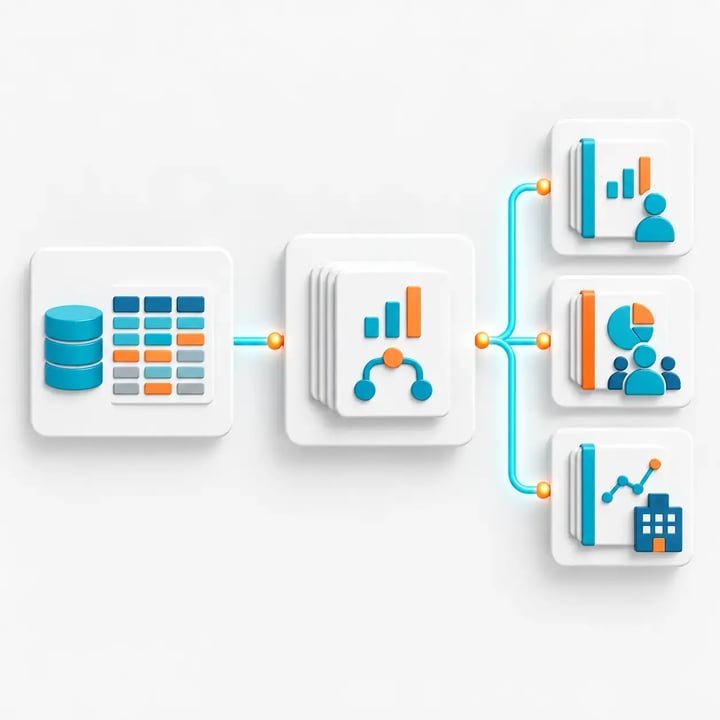 PBRS uses data-driven rules to create recipient-specific Power BI report packages with customized reports, filters, formats and delivery details.