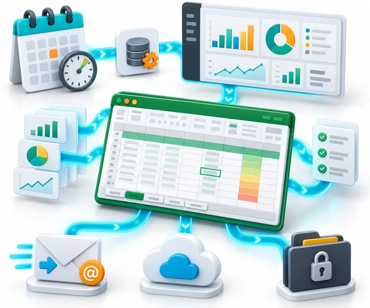 PBRS automatically exports Power BI data to formatted Excel workbooks and delivers them by email, cloud storage and secure folders.