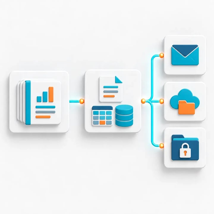 PBRS report package delivered in multiple formats by email, cloud storage and secure folder.