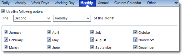 MS Access: Schedule Wizard in Dynamic Package in MARS.
