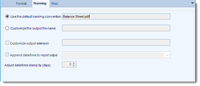 MS Access: PDF output format in MARS.