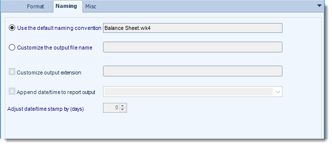 MS Access: Lotus 1-2-3 output format options in MARS