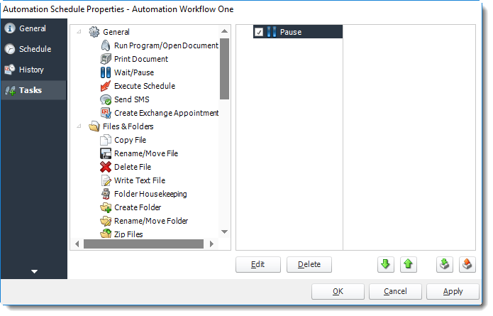 Power BI and SSRS. Tasks in Automation Schedule Properties in PBRS.
