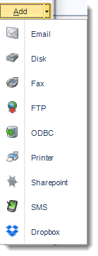 SSRS. Destination Wizard in any report schedule in SQL-RD