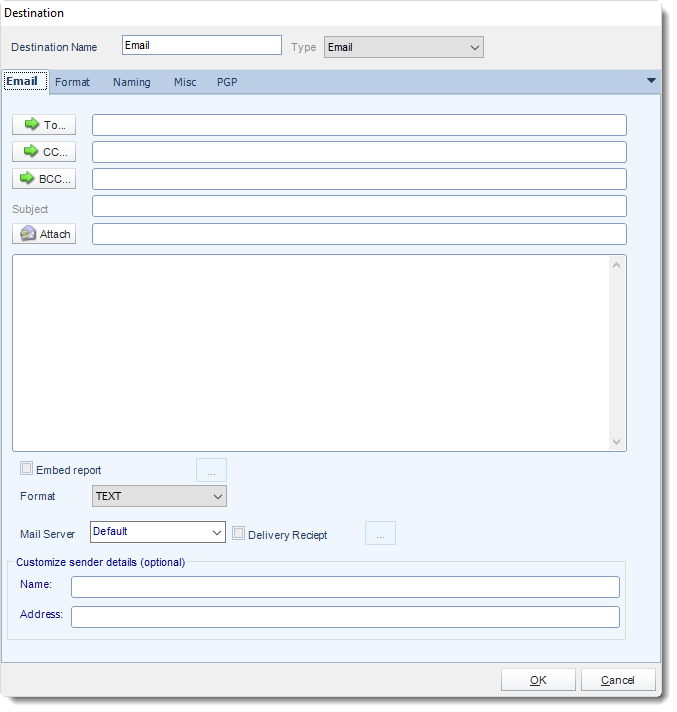SSRS. Email Destination in SQL-RD
