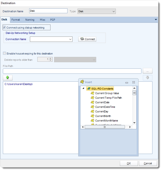 SSRS. Disk Destination in SQL-RD