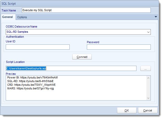 SSRS. Custom Tasks: Execute SQL Script in SQL-RD