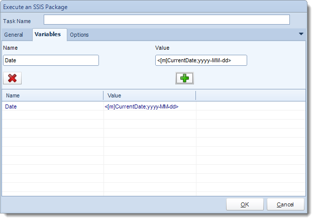 MS Access. Custom Tasks: Execute an SSIS Package in MARS.