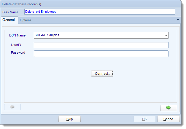 SSRS. Custom Tasks: Delete a record in SQL-RD