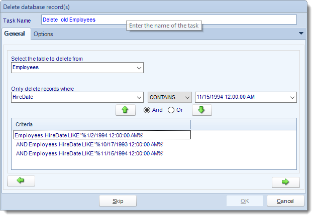 MS Access. Custom Tasks: Delete a record in MARS.