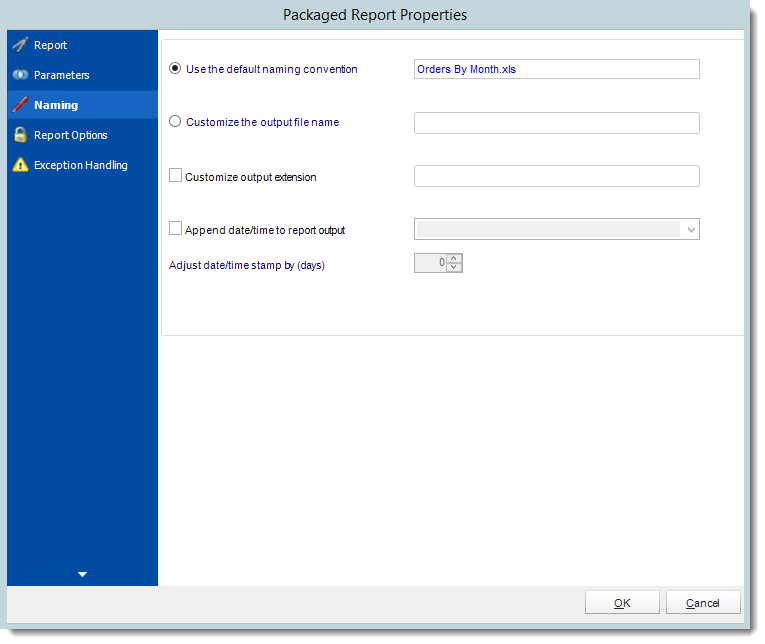 Crystal Reports: Package Report Properties Wizard in Data Driven Package in CRD.