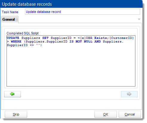 Crystal Reports: Update a record in CRD.