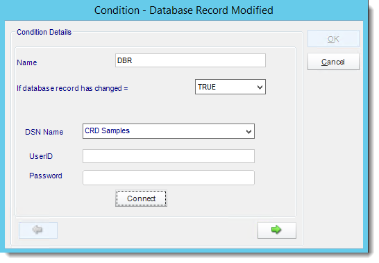 Crystal Reports: Condition Type Wizard in Event Based Schedule in CRD.