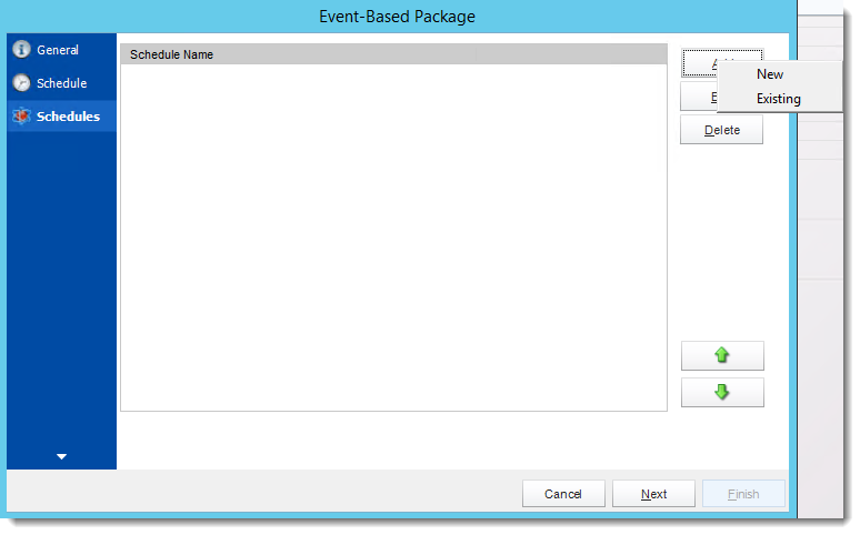 Crystal Reports: Schedules Wizard in Event Based Package in CRD.