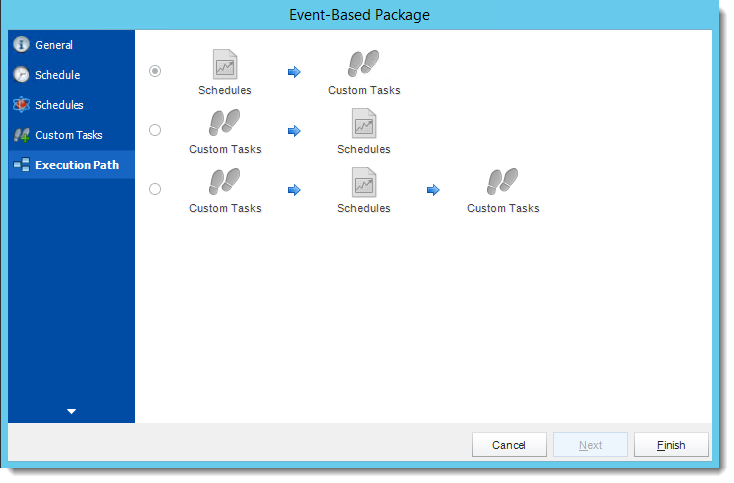 Crystal Reports: Execution Path Wizard in Event Based Package in CRD.