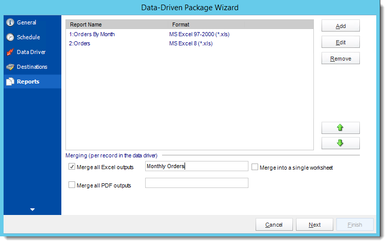 Crystal Reports: Reports Wizard in Data Driven Package in CRD.