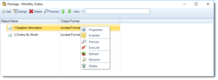 SSRS. Package Report Schedule Context Menu in SQL-RD