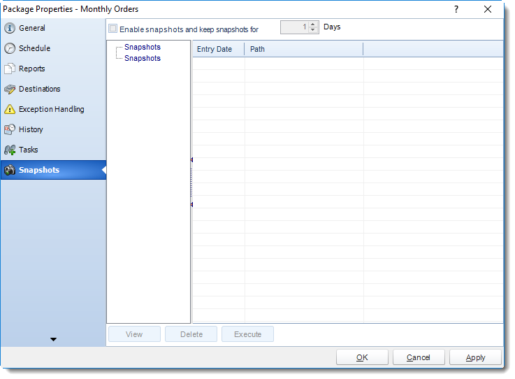 SSRS. Package Report Schedule Properties Wizard in SQL-RD