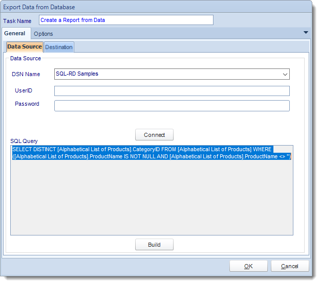 SSRS. Custom Tasks: Export data to a report in SQL-RD
