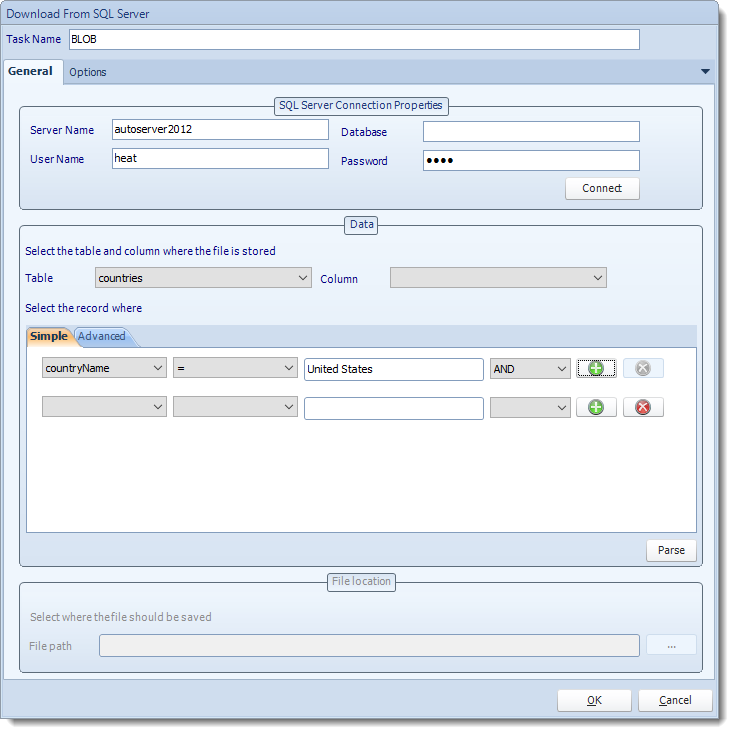 MS Access. Custom Tasks: Get BLOB from SQL Server in MARS.