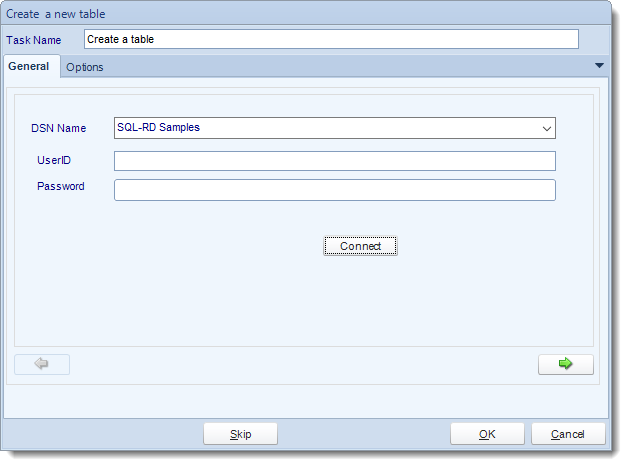 SSRS. Custom Tasks: Create a table in SQL-RD