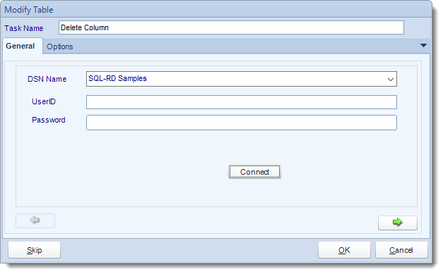 SSRS. Custom Tasks: Delete column from table in SQL-RD