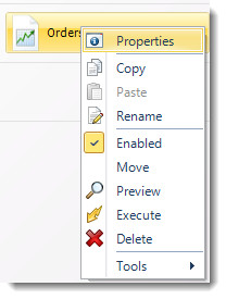 SSRS. Single Report Schedule Context Menu in SQL-RD.