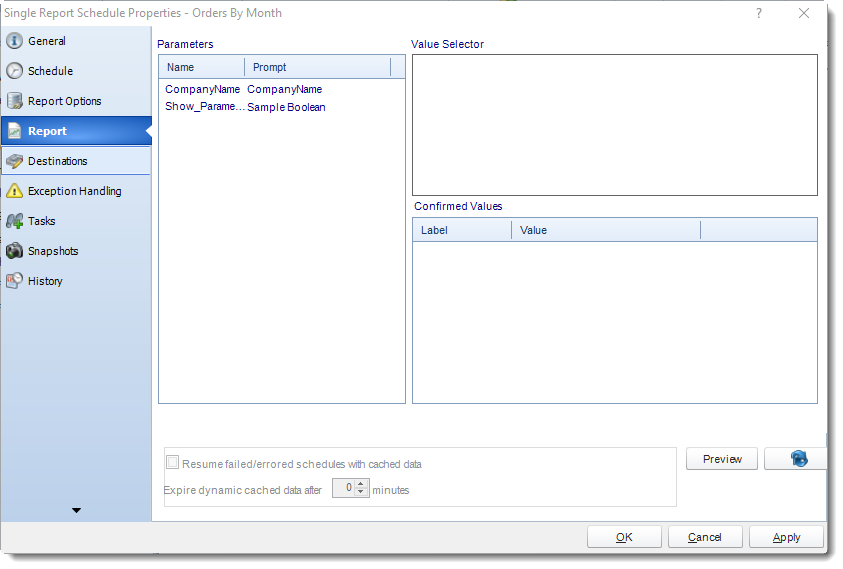 SSRS. Single Report Schedule Properties Wizard in SQL-RD